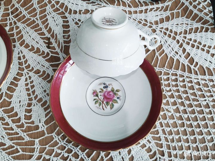 Чайная пара 19 в. Miniver Rose Англия