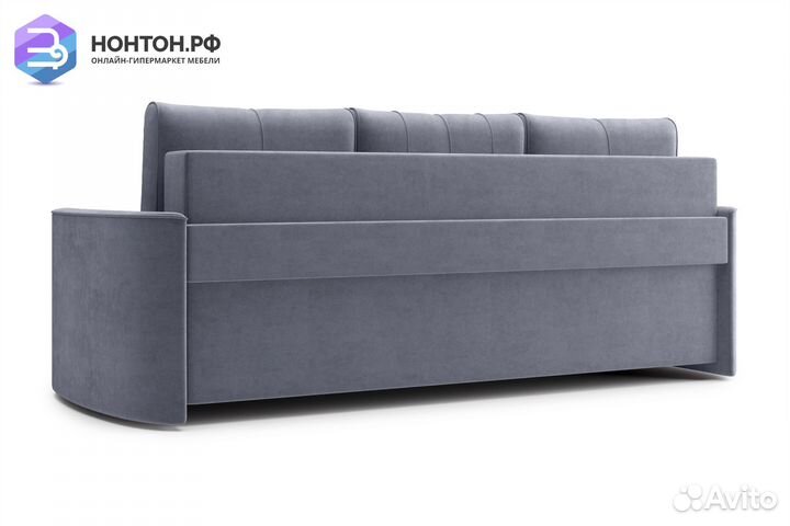 Диван еврокнижка Колибри 3-х местный темно-серый