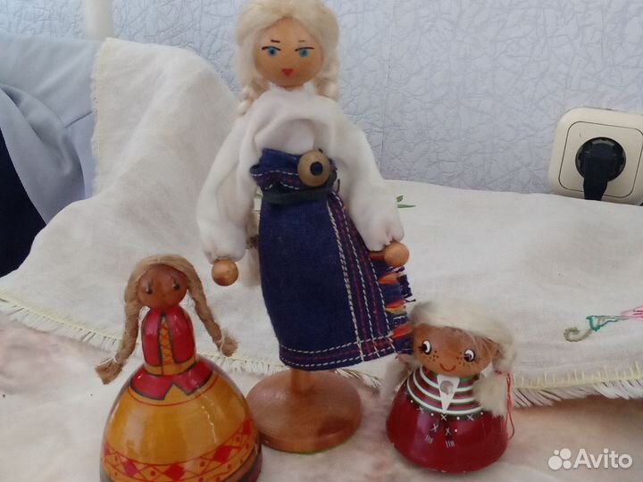 Сувенирные куклы СССР дерево