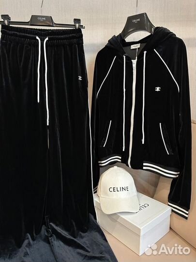 Велюровый костюм Celine женский