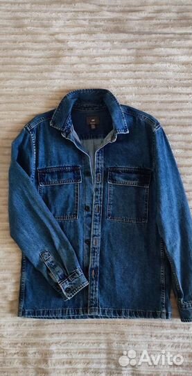 Джинсовая рубашка H&M р-р xs (13-15 лет)