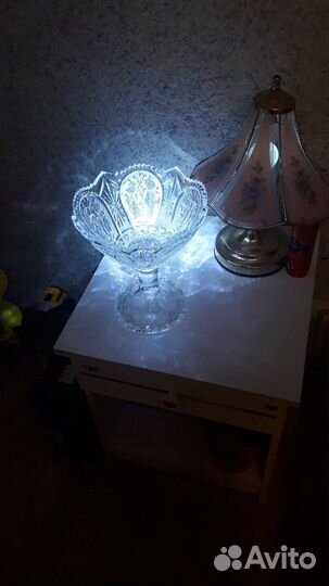 Ваза редкая разборная хрустальная, времён СССР