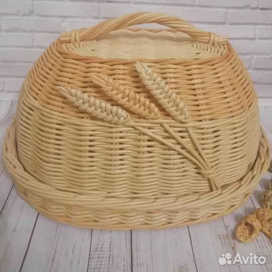 Хлебница плетеная с крышкой на заказ ручная работа