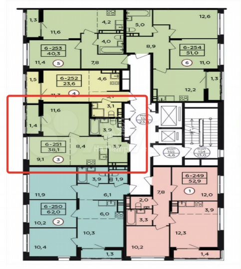 2-к. квартира, 38,1 м², 10/12 эт.