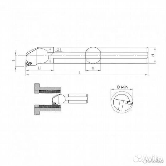Державка резьбовая внутренняя S40T-SIR16