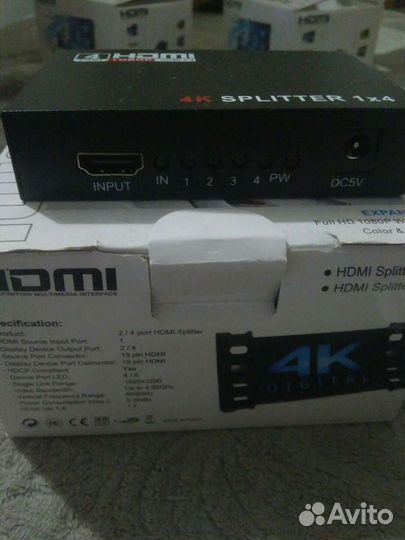 Hdmi splitter 1-4 разветвитель