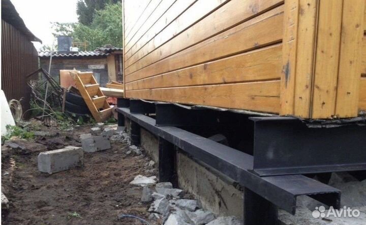 Замена венцов ремонт подъём домов