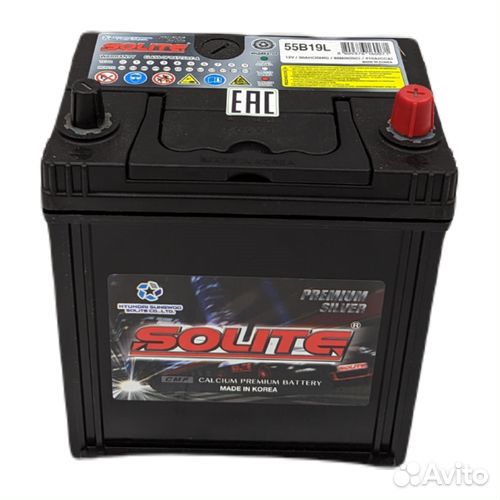 Аккумулятор Solite 55B19L (B/H) (50Ач, 410А)