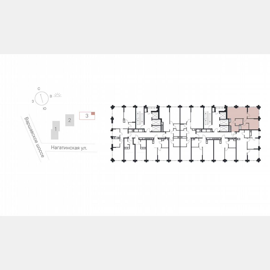 2-к. квартира, 57,3 м², 24/25 эт.