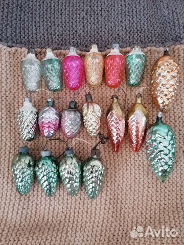 Елочные игрушки СССР шишки