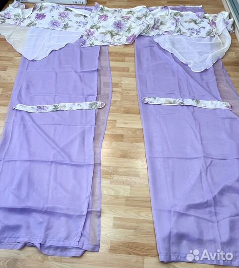 Комплект штор сереневые