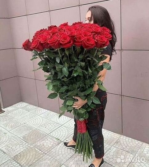 Розы высокие Доставка цветов