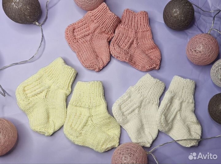 Вязанные носочки ручной работы