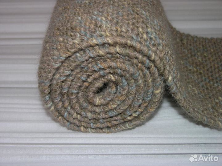 Вязаный шарф широкий теплый длиный