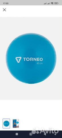 Мяч гимнастический Torneo 45см