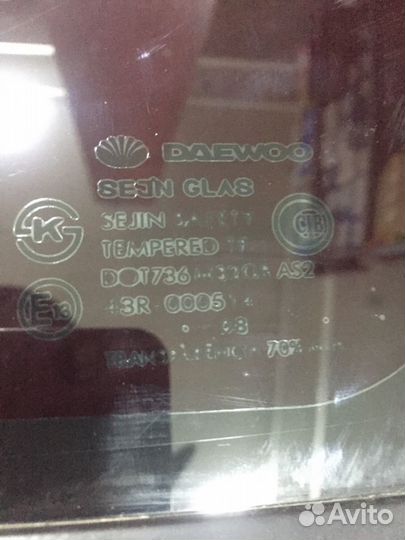 Стекло кузовное заднее правое Daewoo Nexia N150