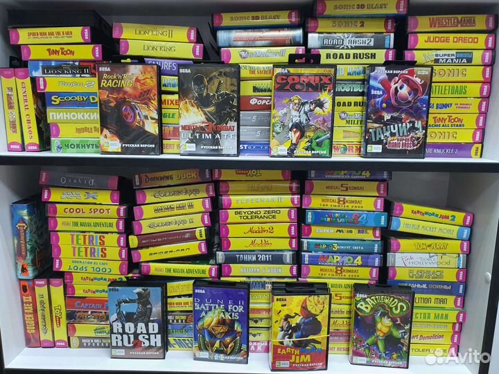 Катриджи на Sega Sonic, Mario, Mortal Kombat 3