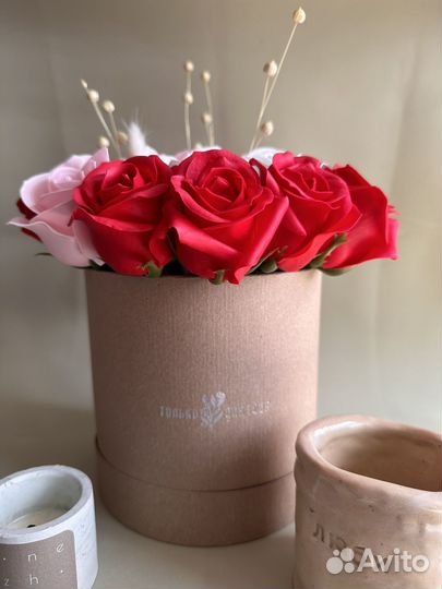 Букет из мыльных роз 21 шт