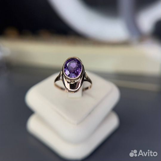 Золотое кольцо с александритом СССР 583 золото