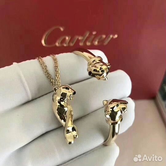 Cartier браслет и подвеска из золота