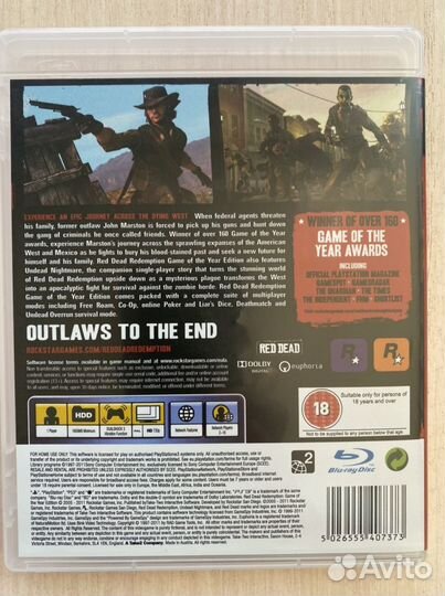 PS3 Red Dead Redemption Game of The Year Edition