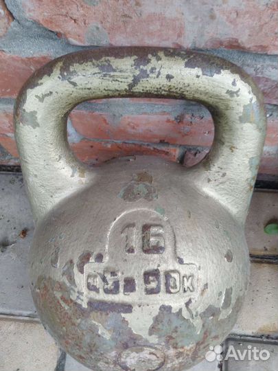 Гиря 16 кг СССР