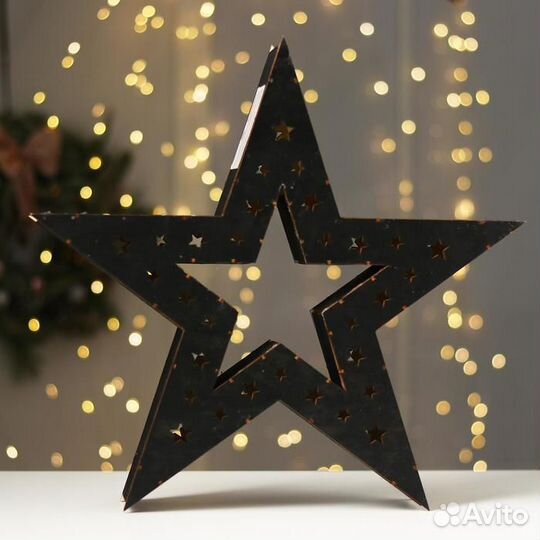 Новогодний декор с подсветкой 'Звёздочка' 38x6.5x3
