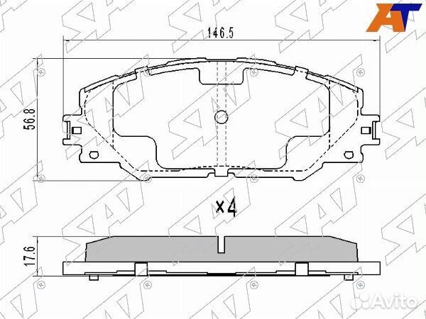 Колодки тормозные Передние toyota RAV4