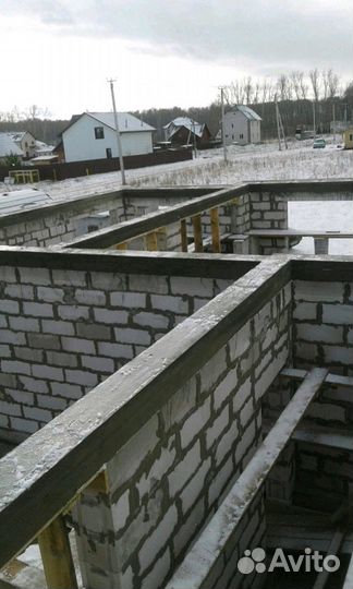 Строительная бригада. Каменщики кровельщики