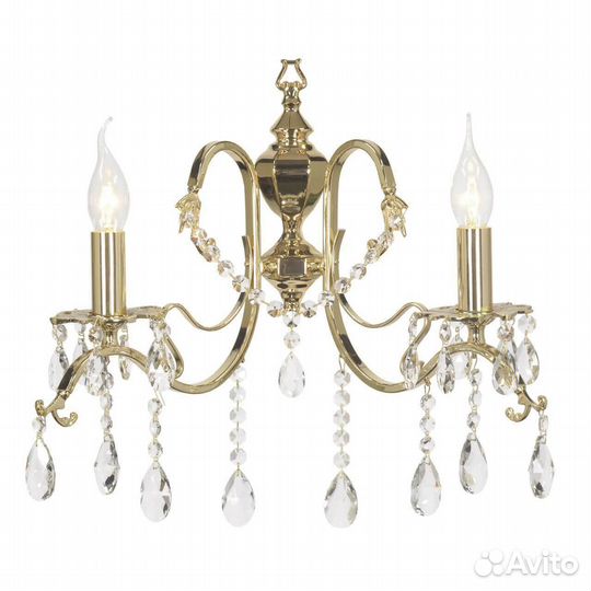 Бра настенный металлический с хрусталем Италия