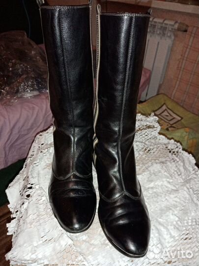 Сапоги демисезонные женские 38 кожа