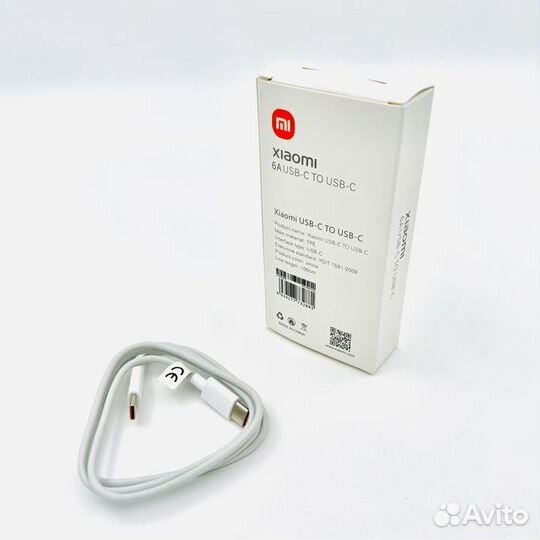 Кабель Xiaomi 6А C-C 1м