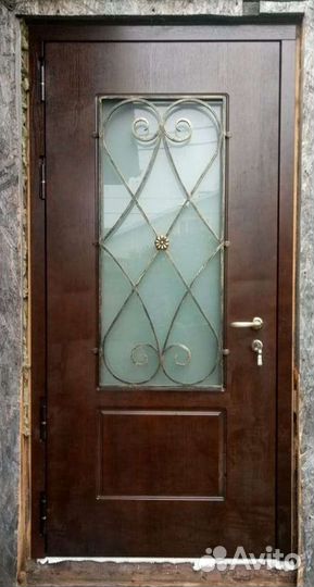 Дверь стальная с ковкой