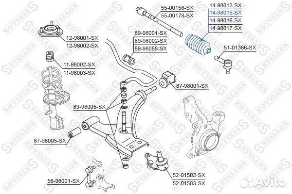 Пыльник рейки рулевой без г/у Toyota Celica/Carina