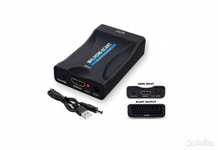 Переходник-конвертер hdmi - scart H70