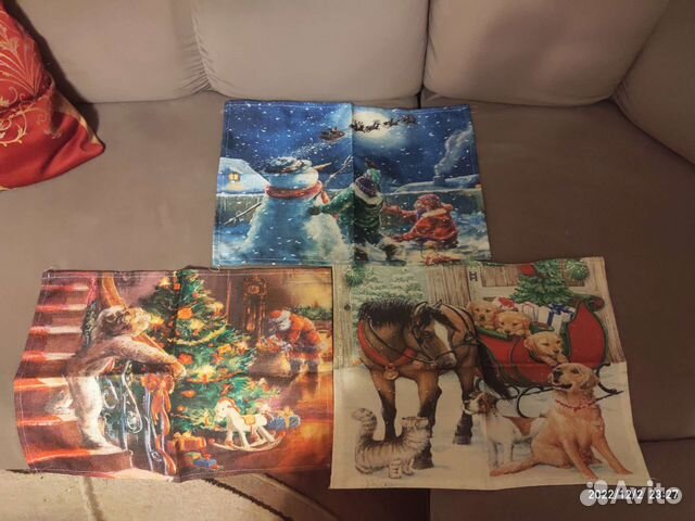 Салфетка новогодняя рождественская