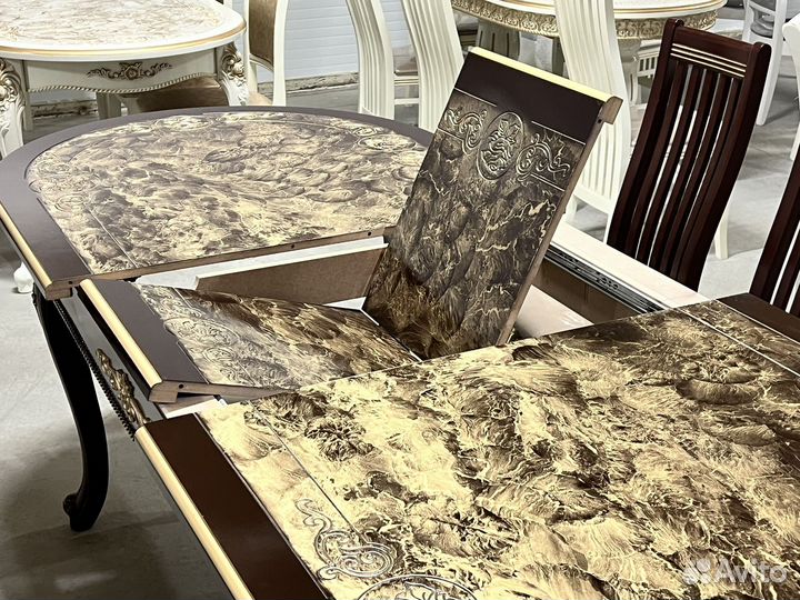 Стол обеденный овальный раздвижной