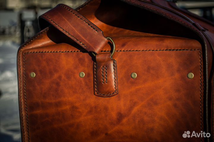 Саквояж кожаный ручной работы