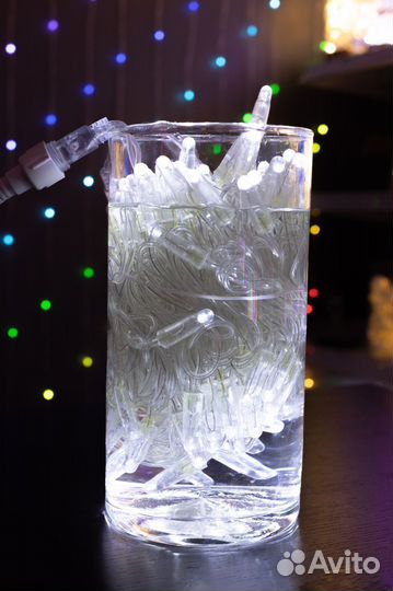 Гирлянда уличная Нить 10 метров 100 Led