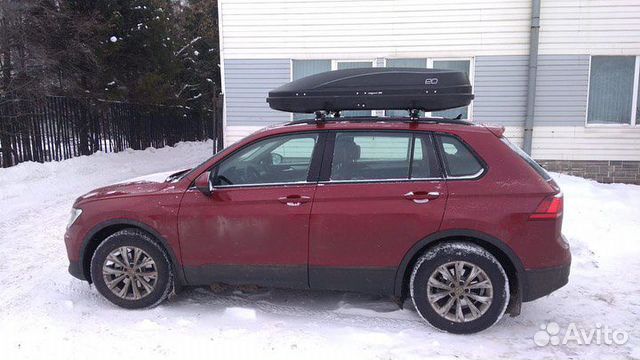 Автобокс Magnum-390 черный на Фольксваген Тигуан