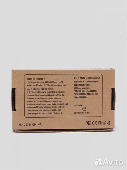 Адаптор VGA на hdmi+ audio с питанием