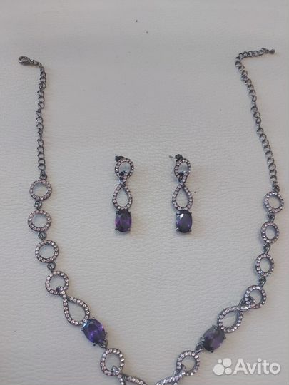 Ожерелье и серьги swarovski