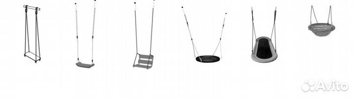 Спортивный комплекс для дачи и качель-гнездо