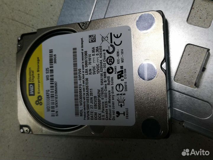 HDD western digital WD3000bkfg S25 300GB SAS
