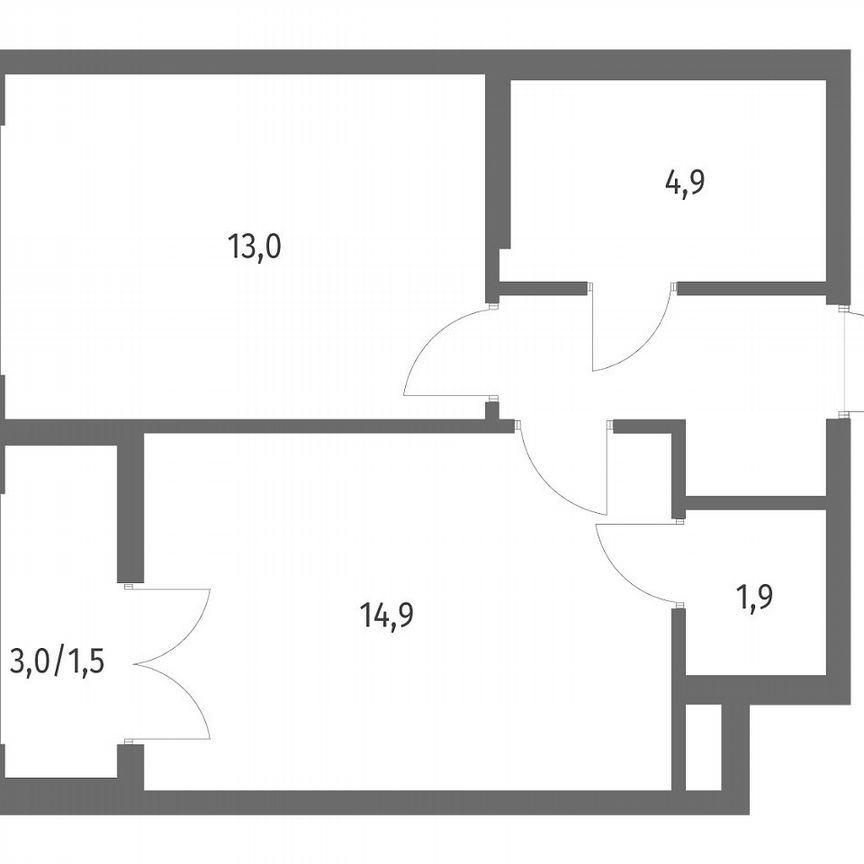 1-к. квартира, 40,3 м², 7/9 эт.