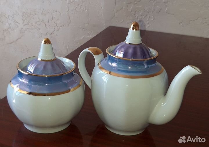 Чайник заварочный с сахарницей (новые) Дулево