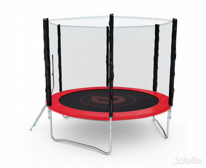 Батут с сеткой DFC pelpo 8 ft с лестницей RED