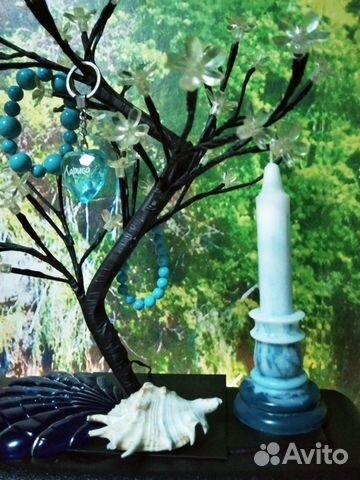 Свеча под мрамор Подсвечник