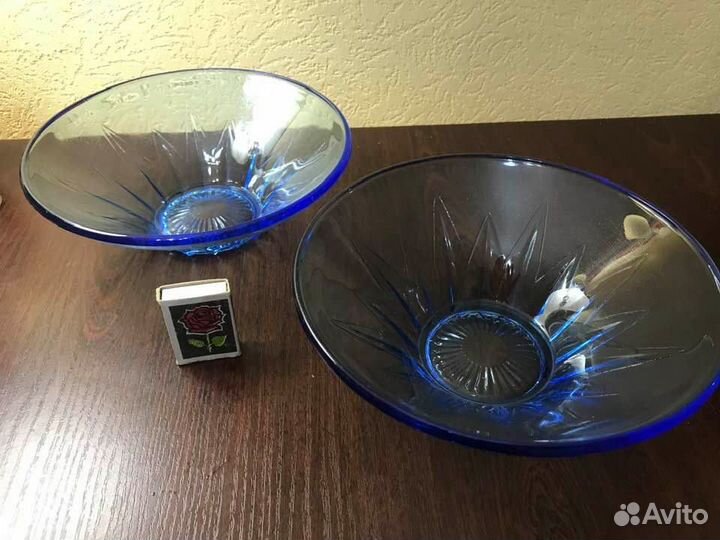 Посуда из цветного стекла СССР