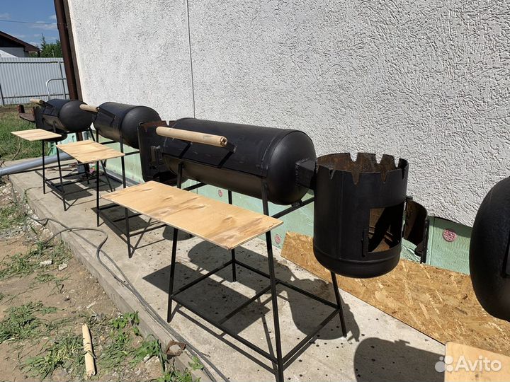 Мангал с печью под казан